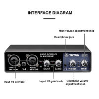 TEYUN Q-16อินเทอร์เฟซเสียงใหม่ Professional การ์ดเสียงแบบพกพา USB คอมพิวเตอร์ Arranger Sound Card Live สำหรับ Studio Recording