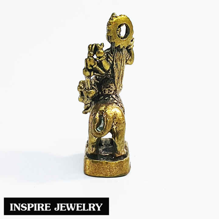 inspire-jewelry-ต่อเงิน-ต่อทอง-สักยันต์-หล่อด้วยทองเหลือง-เสริมความมั่งคั่ง-ตั้งโต๊ะ-ห้องนอน-ห้องพระ-โต๊ะทำงาน-ตกแต่งบ้าน-1-ชิ้นพร้อมถุงแดง
