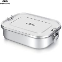 ❈ G.a HOMEFAVOR Lunch Box For Kids Food Container Bento Box 304 Top Grade Stainless Steel Metal Snack Storage Box