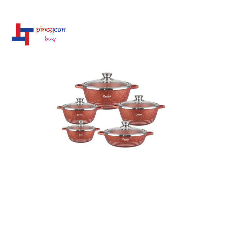 Dessini 10Piece Granite Cookware Set, Made in Italy Rust Lazada PH