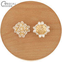 Cordial Design 30Pcs 26*26MM Jewelry AccessoriesHand MadeImitation Pearl CharmsFlower ShapeEarring FindingsDIY Making