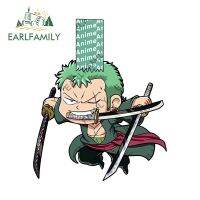 EARLFAMILY 13ซม. สำหรับสติกเกอร์รถอนิเมะ Zoro,สติ๊กเกอร์รูปแบบเรียบง่ายป้ายรถกันแดดแฟชั่นสุดสร้างสรรค์