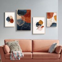 2023 ◇ Modern Abstract Geometric Watercolor Morandi Art Canvas Print Paintings Nordic Wall Poster Pictures For Living Room Home Decor