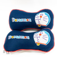 หมอนรองคอ[ 1คู่ ] โดเรม่อน Doraemon ดอกไม้ สินค้าลิขสิทธิ์แท้ แบบผ้า หมอนรอ กระดูก หนานุ่ม พอดีคอ  DORAEMON แท้