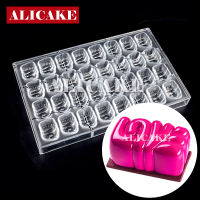 32 Cavity Polycarbonate Chocolate Mold LOVE Cake Tools Thick Mold For Chocolates Bar Molds Diamond Form Tray Baking Pastry Tools