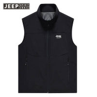 JEEP SPIRIT เสื้อกั๊กสเวตเตอร์ถักของผู้ชายเสื้อสเวตเตอร์ถักแบบลำลองระบายอากาศได้สำหรับฤดูใบไม้ผลิ1941