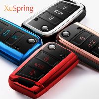 ☾ Suitable for VW Key Tiguan MK2 Teramont Golf 7 2017 2018 2019 2020 TPU Shell Case Cover Protective Garnish Refit Accessories