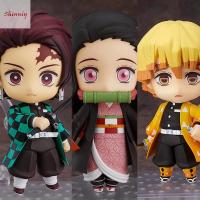 SHINNIY Kimetsu No Yaiba PVC Agatsuma เพชรประดับ Kamado Tanjirou Zenitsu ฟิกเกอร์ของเล่นของเล่นตุ๊กตาขยับแขนขาได้หุ่นโมเดลอะนิเมะผู้ปราบปีศาจ