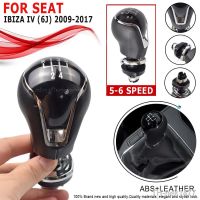 【hot】ஐ  Leather Stick Shift Knob Gearbox Lever SEAT IBIZA (6j) 2009 2010 2011 2012 2013 2014 2015 2016 2017