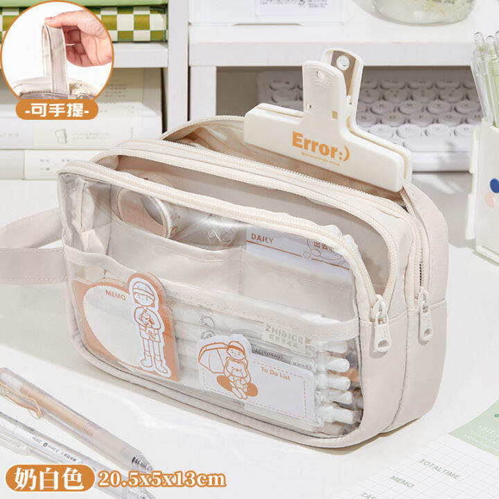 5-layer-super-large-capacity-transparent-pencil-case-primary-school-students-simple-japanese-ins-style-high-looking-high-school-girls-pencil-case-junior-middle-school-children-stationery-case-simple-s