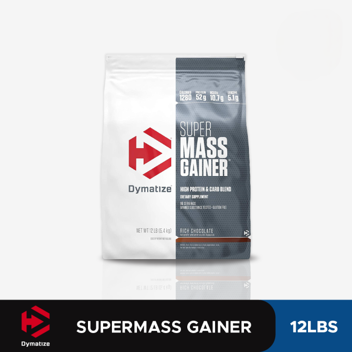 DYMATIZE SUPER MASS GAINER 12LBS 1280 Calories 50G Protein, Weight Gain