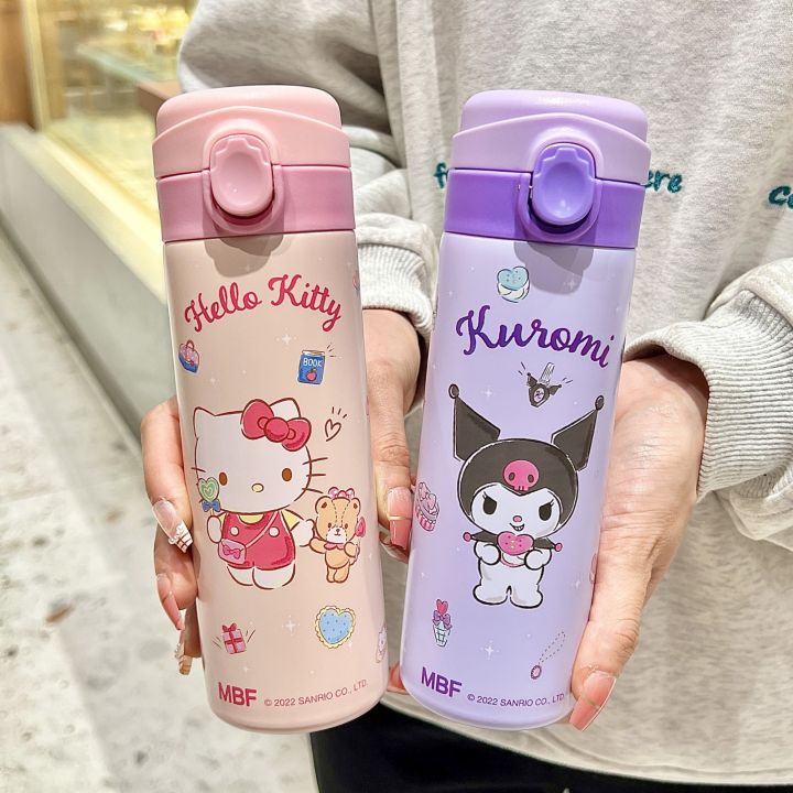 Sanrio Hello Kitty Thermos One Push Stainless Mug Bottle 500ml Pink with  lock