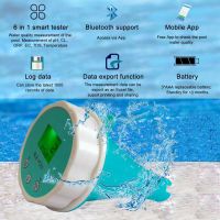 Floating Smart Swimming Pool Water Analyzer 6 in 1 PH Chlorine EC TDS ORP TEMP Tester for Spa Pool Water with Bluetooth App