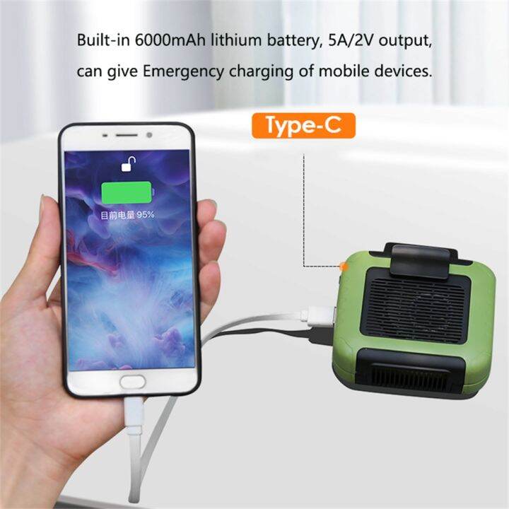 ydl-6000มินิเอวพัดลมคลิปพัดลมชาร์จ-usb-พัดลมพกพา6000mah-สถานที่ก่อสร้างกลางแจ้งพัดลมไฟฟ้าขนาดเล็ก-goob