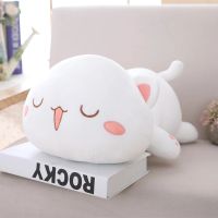 ♗✔☌ 35 65cm Soft Cat Plush Toy Kawaii Lying Cat Big Hugging Pillow Cute Raccoon Dolls Stuffed Lovely Animal Pillow Gift For Girls