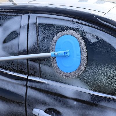 [COD] Car wash mop special brush car soft hair cleaning does hurt the with tool telescopic