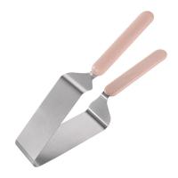 Cake Slicer Triangular Stainless Steel Cake Cutter With Double Handle Durable Cookie Fondant Dessert Tools Kitchen Gadget