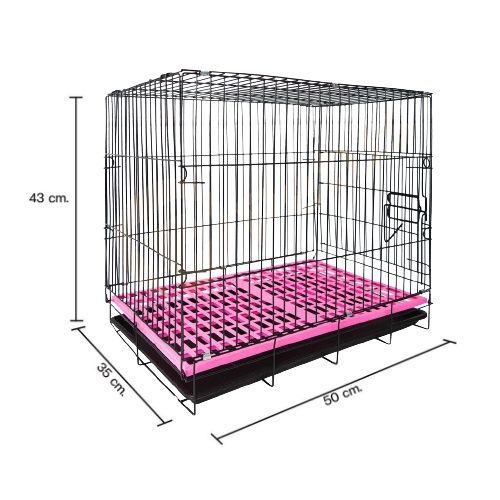 ส่งฟรี-กรงกระต่าย-กรงสุนัขพับได้-ขนาด50-cm-กรงสัตว์เลี้ยง-กรงเหล็ก-กรงพร้อมแผ่นพลาสติกรองพื้น-rabbit-cage