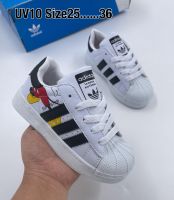 【รองเท้าเด็ก】 รองเท้าเด็กAdidas Superstar Mickey Mouse รองเท้าเด็ก รองเท้าเด็กใส่เที่ยว รองเท้าเด็กผู้ชาย-หญิง ยืดเกาะได้ดี เบา ใส่สบาย มี 2 สี SIZE.25-36 พื้นนุ่ม พร้อมส่ง [ AV01 ]