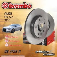 จานเบรกหลัง BREMBO  สำหรับ  Audi A6 C7  11- (08 A759 11)