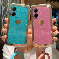 เคสใหม่สำหรับ VIVO Y36กากเพชร IMD ซิลิโคนนิ่ม VIVOY36เคสโทรศัพท์4G พร้อมสายรัดข้อมือ