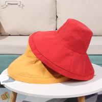 MEIQIUCOU2หมวกชาวประมง Topi Bucket หมวกชายหาดขนาดใหญ่ป้องกันรังสียูวีของผู้หญิงปีกกว้างฤดูใบไม้ผลิฤดูร้อนหมวกแก๊ปหมวกกันแดด