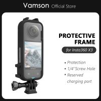 Vamson ขายึดอแดปเตอร์เคสขอบกรอบกันกระแทกอุปกรณ์เสริมสำหรับ X3 Insta360สำหรับกล้องแอคชั่นแคมเมรา Insta360