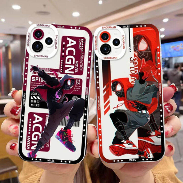 เคสสำหรับ-infinix-12-20-play-note-30-30i-12-pro-เคสมือถือ-smart6plus-zero20-spider-man-miles-gwen-punk-hobie-แบบใสมีซิลิโคน-tpu-ใสป้องกันการตก