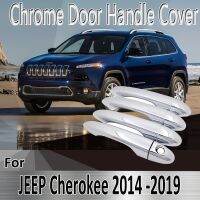 for Jeep Cherokee KL 2014 2019 2015 2016 2017 2018 Stickers Decoration Chrome Door Handle Cover Refit Car Accessories