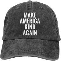 Best Selling Mens/Womens Make America Kind Again-1 Cotton Denim Baseball Cap Adjustable Street Rapper Hat Black