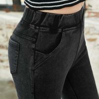 【YD】 lady casual fitted Stretch Denim pant pocket blue black Jeans ankle Jeggings leggings for women Pants