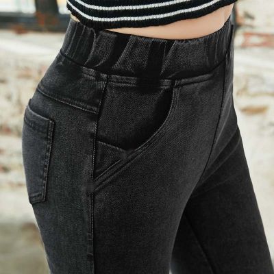 【CC】✻▥  lady casual fitted Stretch Denim pant pocket blue black Jeans ankle Jeggings leggings for women Pants