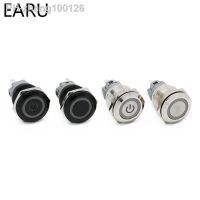 19mm Waterproof Metal Push Button Switch LED Light New Type Anodize Oxide Black Momentary Latching Car Engine PC Power Switch