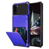 ?เคสสำหรับหัวเหว่ยทางธุรกิจ P20 P30lite P30 Pro Lite ช่องเสียบบัตรบานเลื่อนที่เก็บของแขวนประตูเคสสำหรับหัวเหว่ย Huawei P30 Lite P Smart 2019