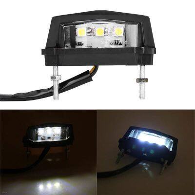 12V Universal Motorcycle License Plate LED Light Waterproof Motorcycle License Light Moto Rear Tail Lamp Motorcycle Parts Light