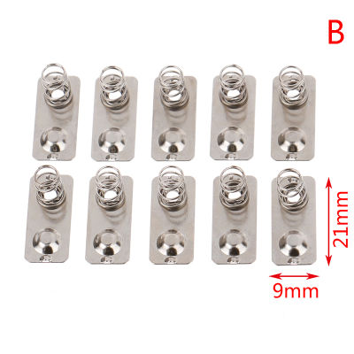 baoda 10pcs/ 21x9mm เปลี่ยนแบตเตอรี่โลหะฤดูใบไม้ผลิติดต่อแผ่นเงินสล็อต