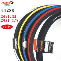 CST ยางรถจักรยาน20นิ้ว C1288ยางสี20*1.35อุปกรณ์เสริมสำหรับจักรยาน451 20X1 1/8เส้นผ่านศูนย์กลางล้อเล็กยางรถจักรยานพับได้