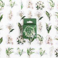 45 Pcs Green Leaves Foliage Planner Stickers Set Decorative Sticker Collection For Scrapbooking Arts Kids DIY Crafts Album Stickers Labels