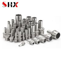 Stainless Steel Male BSP 1/8 1/2 1/4 3/4 Thread Pipe Fitting Barb Hose Tail Connector 6mm To 25mm Tools Accessory 8mm 10mm