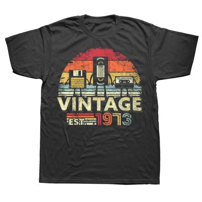 1973 Vintage Funny Music Tech Humor T Shirts Summer Style Graphic Streetwear Short Sleeve Birthday Gifts T shirt Mens Clothing XS-6XL