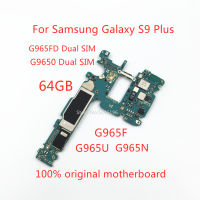 1หน่วยสำหรับ S9 Samsung Galaxy S9 Plus + G9650 G965FD G965U G965N 64กิกะไบต์100ปลดล็อคเมนบอร์ด Asal Ganti Bahagian