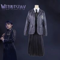 ❦✳✺ Cherish8shgb Anime Addams Gray Costume School Uniforms Woman