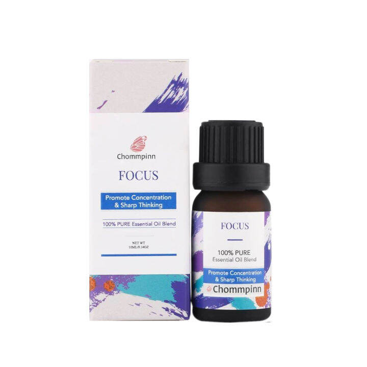 chommpinn-สร้างเสริมสมาธิและเสริมสร้างระบบความจำ-focus-essential-oil-blend-10ml