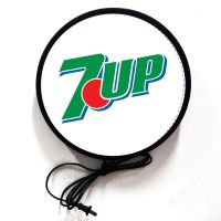 7UP ป้าย ป้ายไฟ ป้ายLED เครื่องดื่ม น้ำอัดลม ป้ายด้านเดียว ป้านติดผนัง ขนาด 30-40  ซม. เซเว่นอัพ lightbox one side diameter 30-40 cm พร้อมจัดส่ง