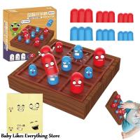 Wooden Tic Tac Toe Board Game Leisure Educational Family Games Funny Table Game Parent-Child Tic Tac Toe Chess Game Toys Gifts