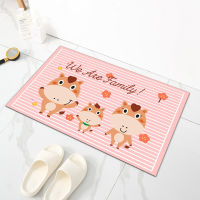 Olanly Cute Absorb Water Bath Mat Viscose Fiber Made-up Doormat Rug Non-slip Living Room Car Children Bedroom Decoration