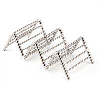 JUNYที่วางทาโก้สแตนเลสTaco Stand Mexican Food Rack Shells 1-4 Slots