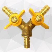 11mm Hose Barb Y Shape Brass Air Gas Fuel Fuel Line Shutoff Ball Valve