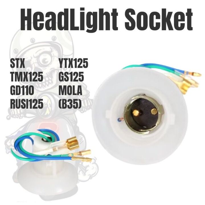 BIGBANG Motorcycle headlight head light bulb socket for stx, tmx125 ...