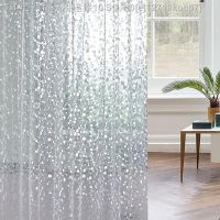 【CW】❡○  PEVA Shower Curtain Mildew Proof Transparent Curtains With Hooks Simplicity